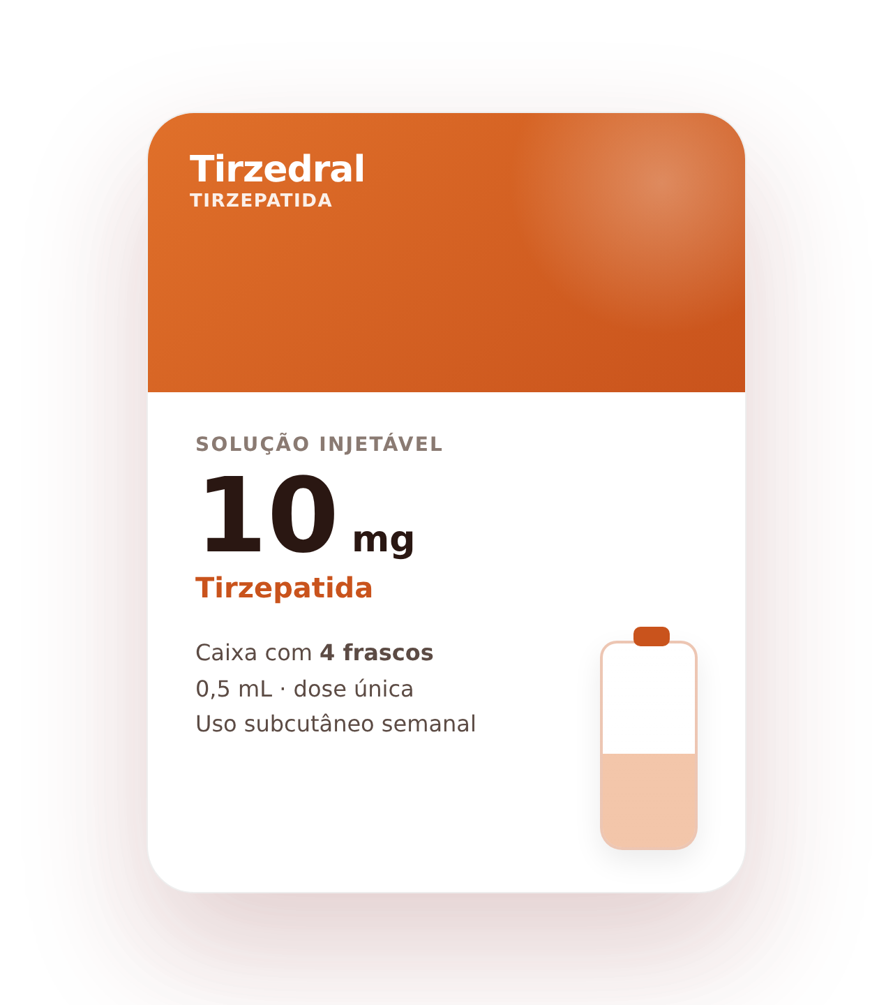Tirzedral 10 mg — Tirzepatida injetável
