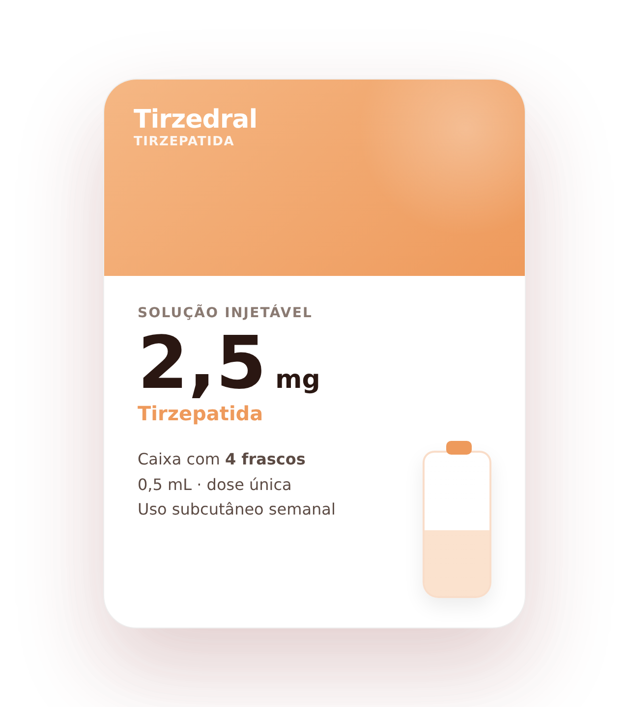 Tirzedral 2,5 mg — Tirzepatida injetável